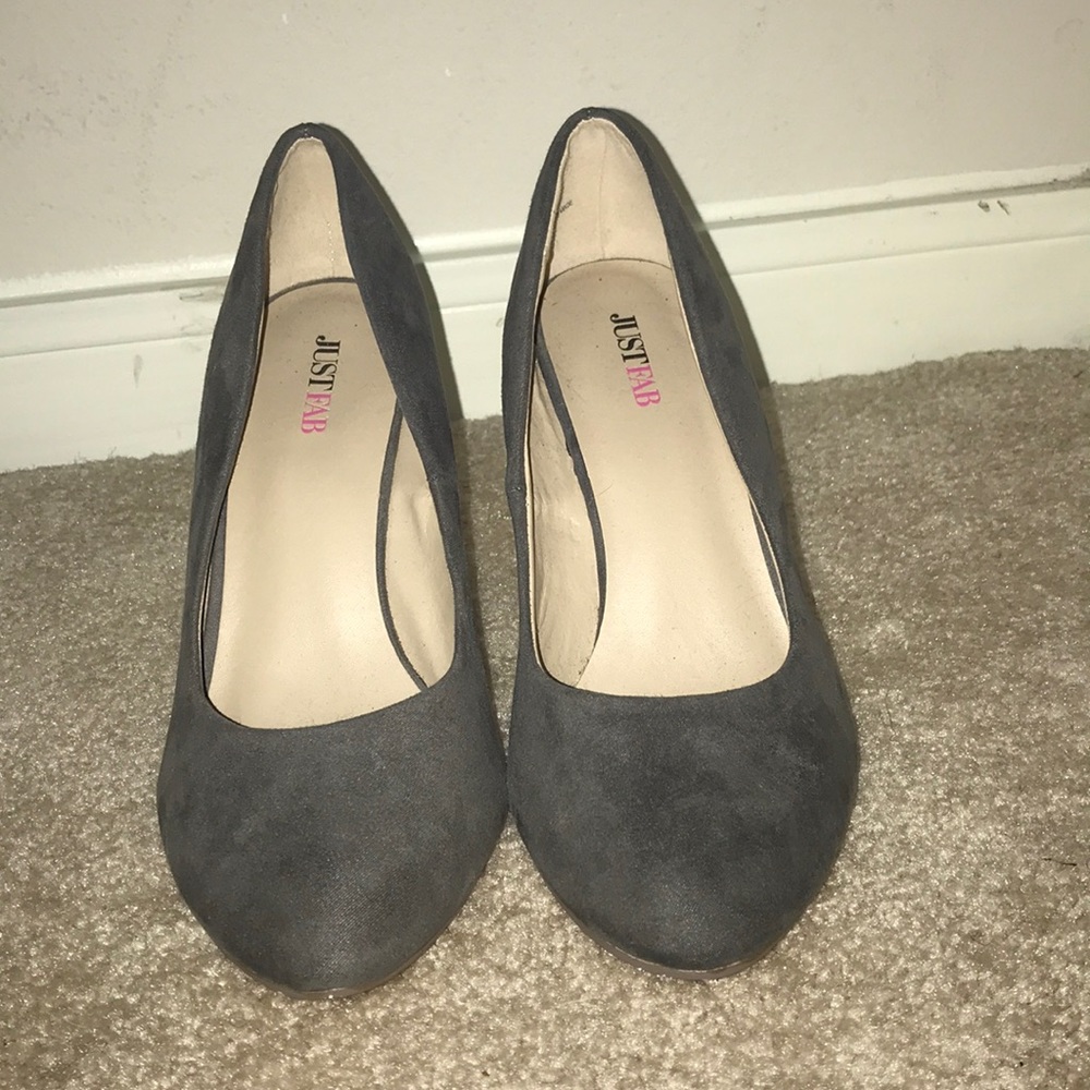 Just Fab Gray Wedges